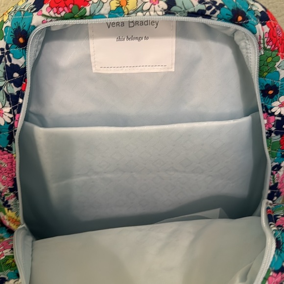 NWT vera Bradley essential backpack far out floral blue pink